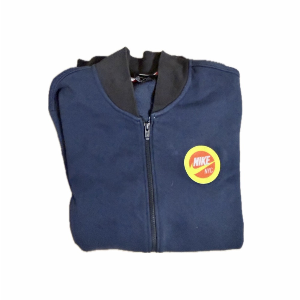 Nike Navy Blue Jacket with Yellow Logo